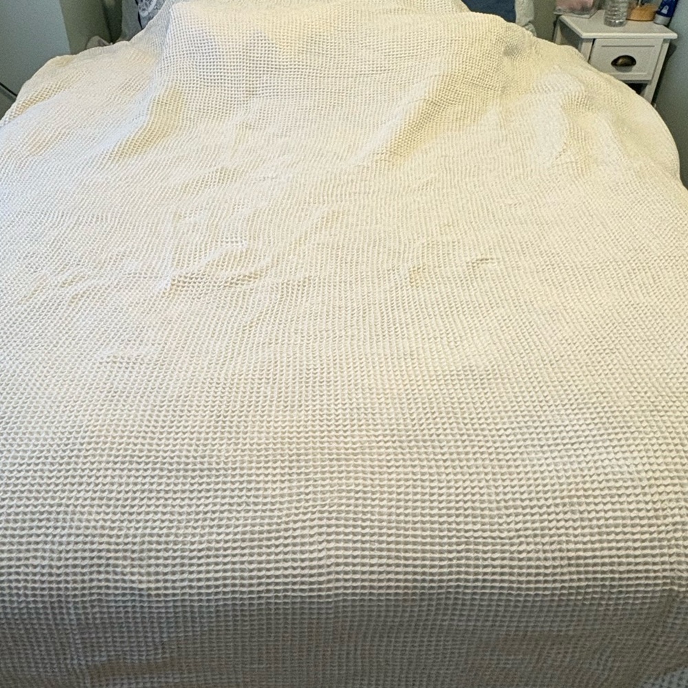 Boll & Branch Cream Waffle Blanket - King